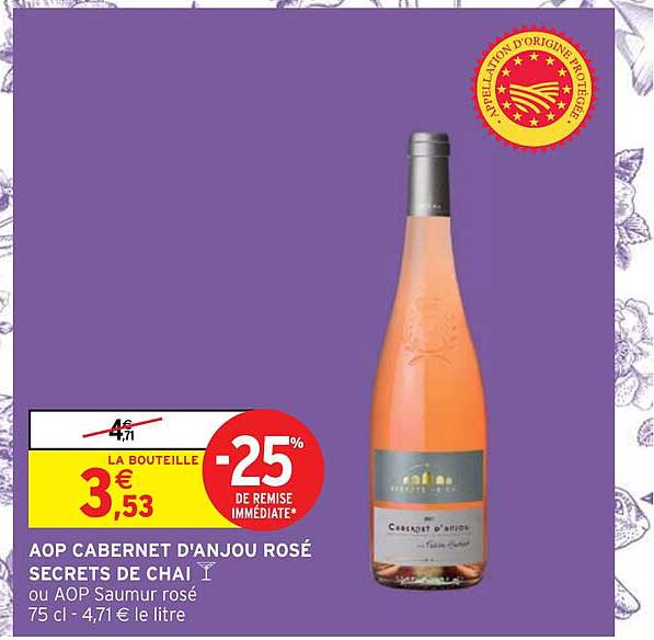 aop cabernet d'anjou rosé secrets de chai