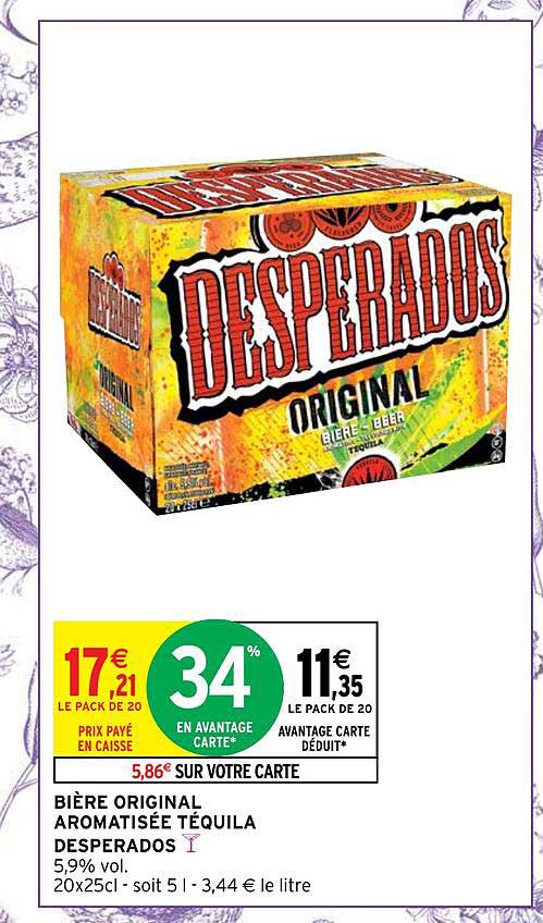 Bière Original Aromatisée Téquila Desperados