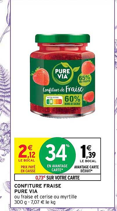 confiture fraise pure via