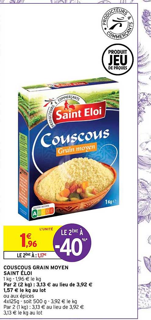 couscous grain moyen saint éloi