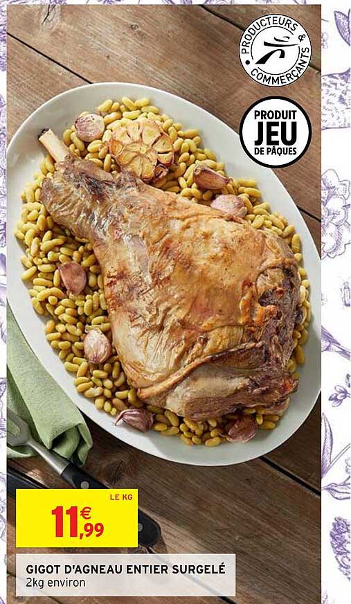 gigot d'agneau entier surgelé