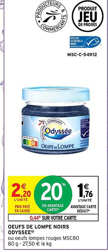 œufs de lompe noirs odyssée