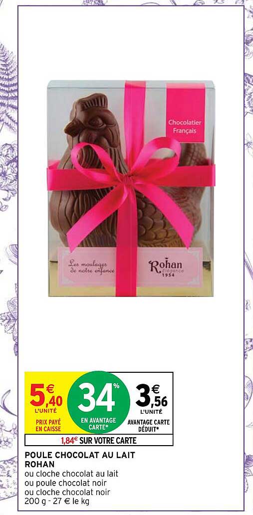 poule chocolat au lait rohan