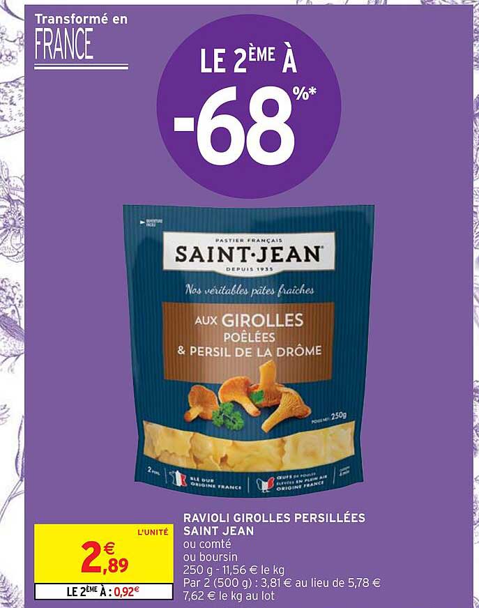 ravioli girolles persillées saint jean