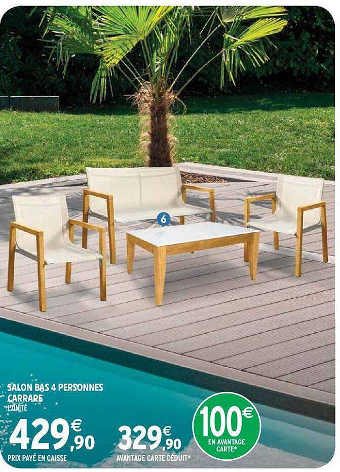 salon bas 4 personnes carrare