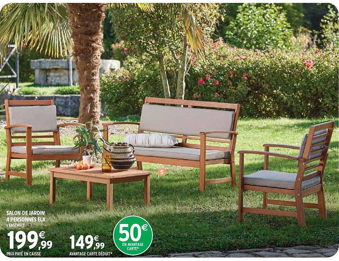 salon de jardin 4 personnes ela