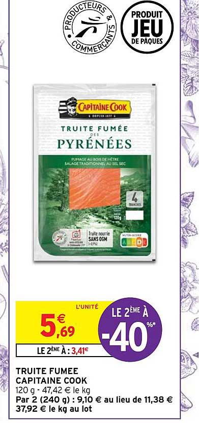 Truite Fumée Capitaine Cook