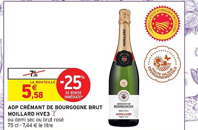 Aoc Crémant De Bourgogne Brut Moillard Hve3