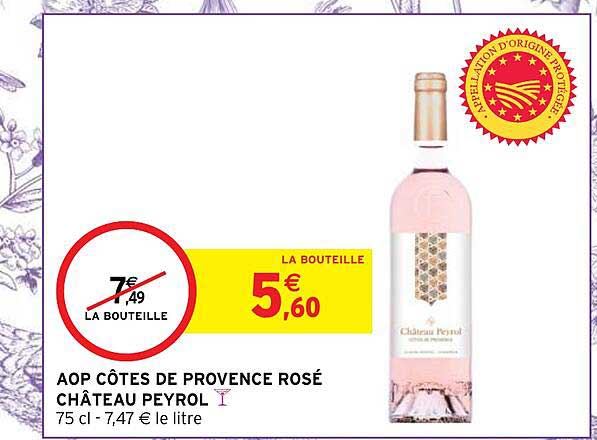 aop côtes de provence rosé château peyrol