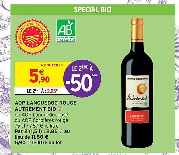 Aop Languedoc Rouge Autrement Bio