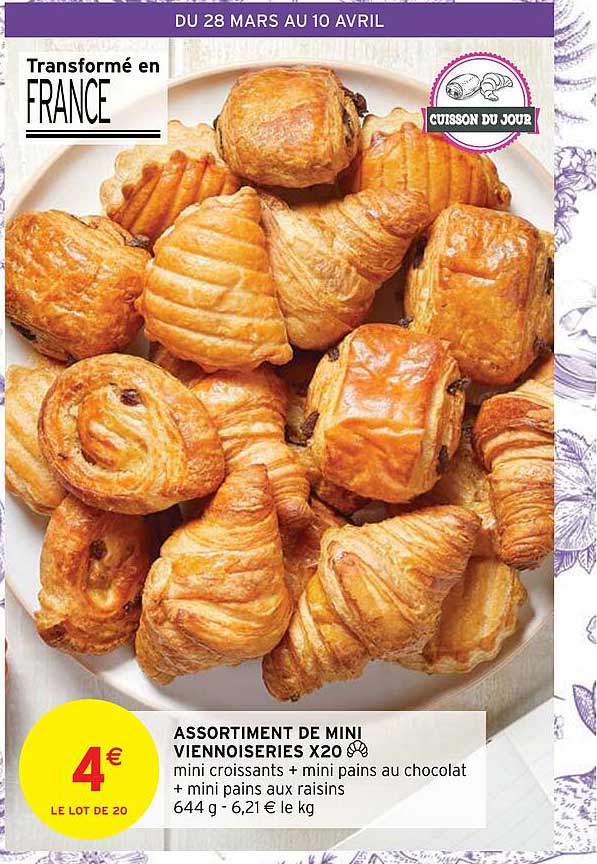 assortiment de mini viennoiseries x20