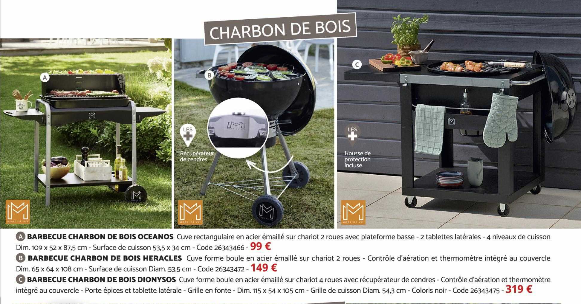 Barbecue Charbon De Bois Oceanos, Barbecue Charbon De Bois Heracles, Barbecue Charbon De Bois Dionysos