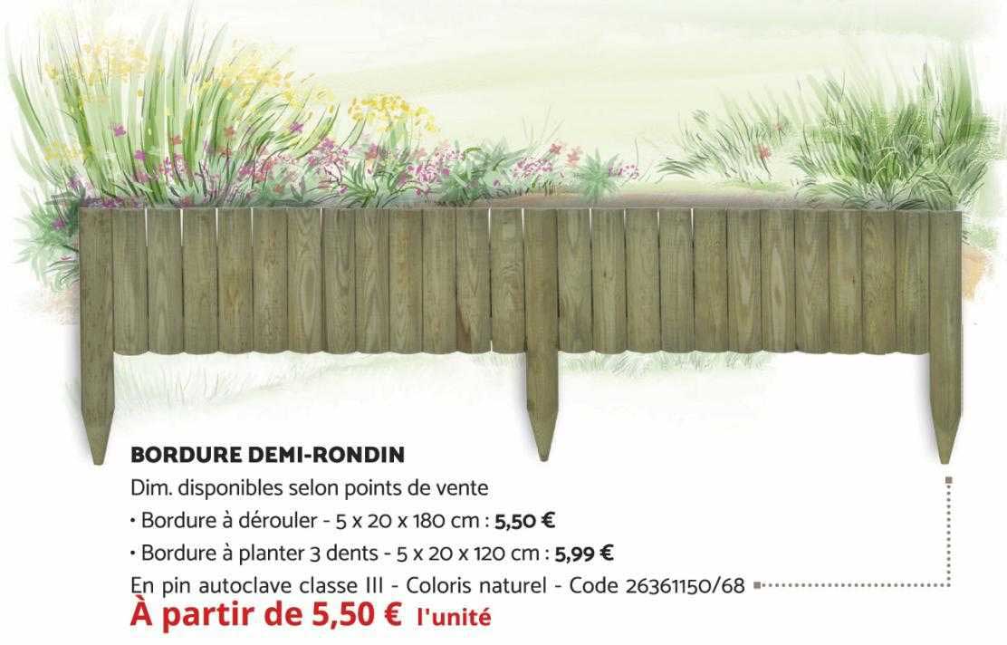 bordure demi-rondin