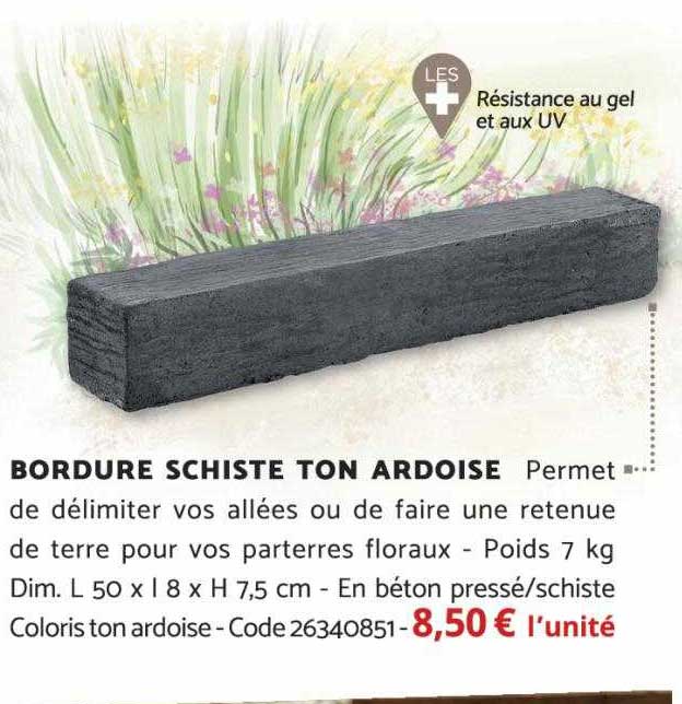 Bordure Schiste Ton Ardoise