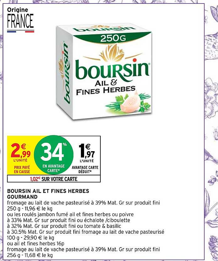 Boursin Ail Et Fines Herbes Gourmand