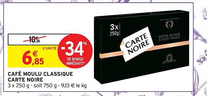 Café Moulu Classique Carte Noire