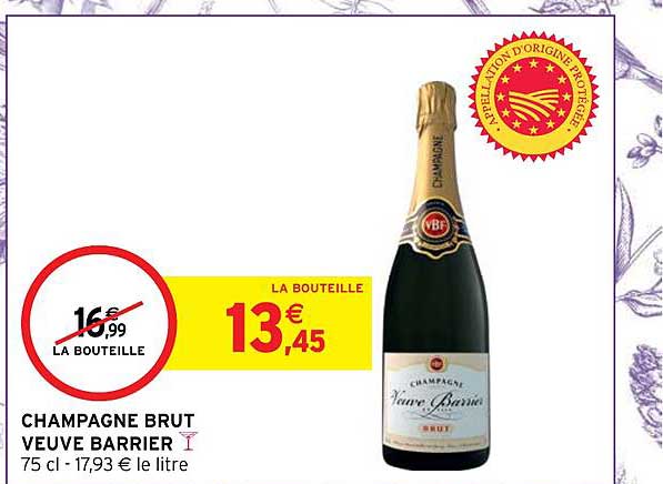 champagne brut veuve barrier