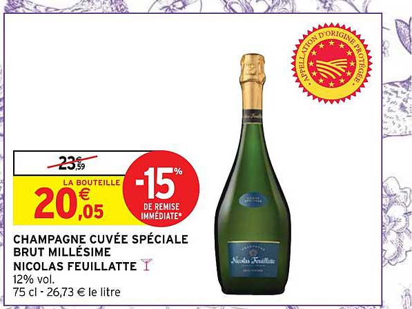 Champagne Cuvée Spéciale Brut Millésime Nicolas Feuillatte