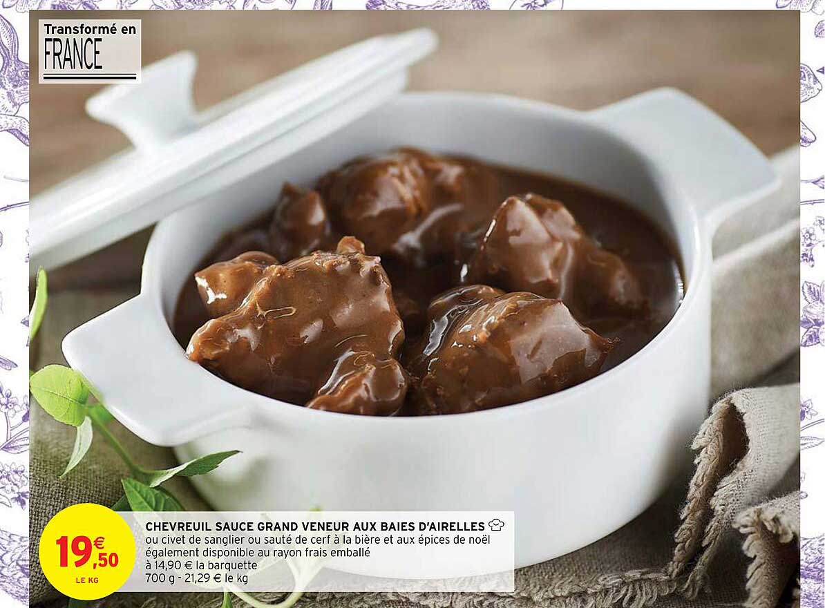 chevreuil sauce grand veneur aux baies d'airelles
