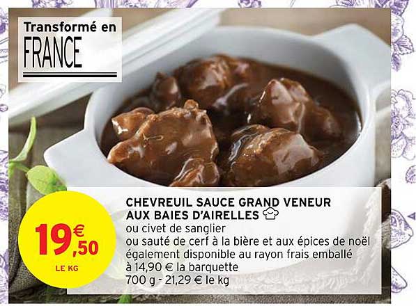 chevreuil sauce grand veneur aux baies d'airelles