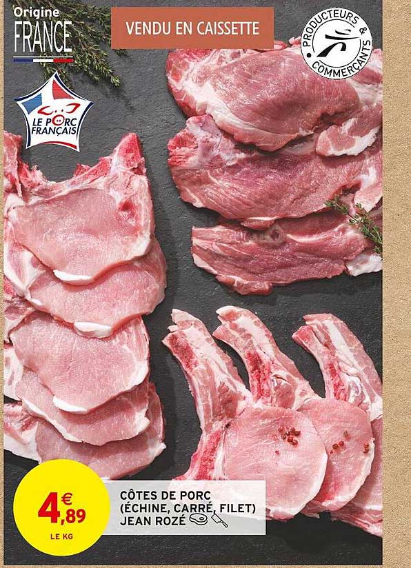 Côtes De Porc (échine, Carré, Filet) Jean Rozé