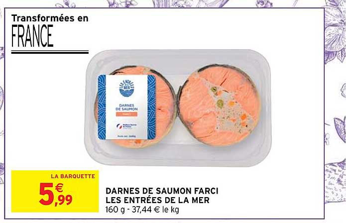 Darnes De Saumon Farci Les Entrées De La Mer