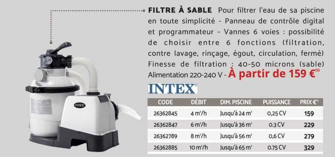 Filtre à Sable Intex