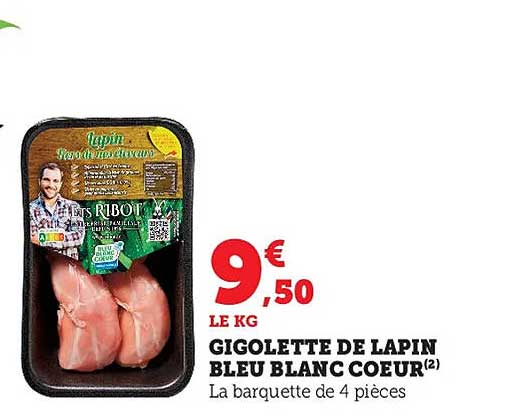 gigolette de lapin bleu blanc cœur