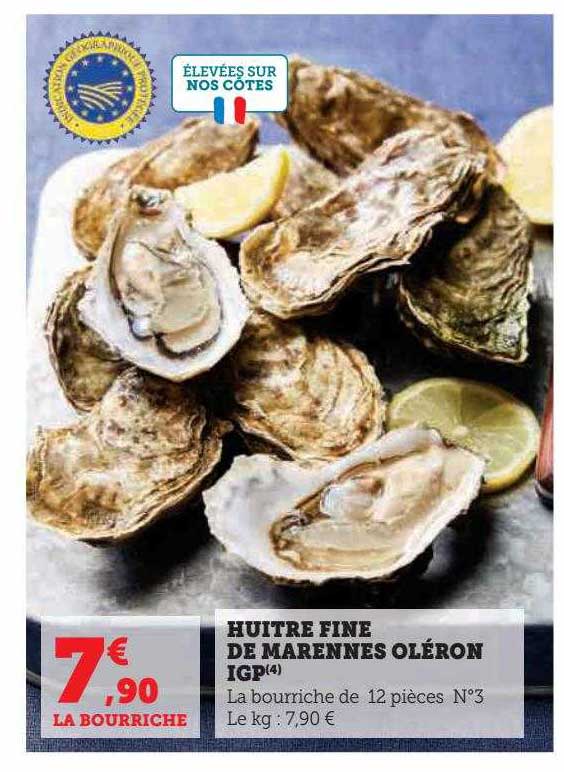 Huître Fine De Marennes Oléron Igp