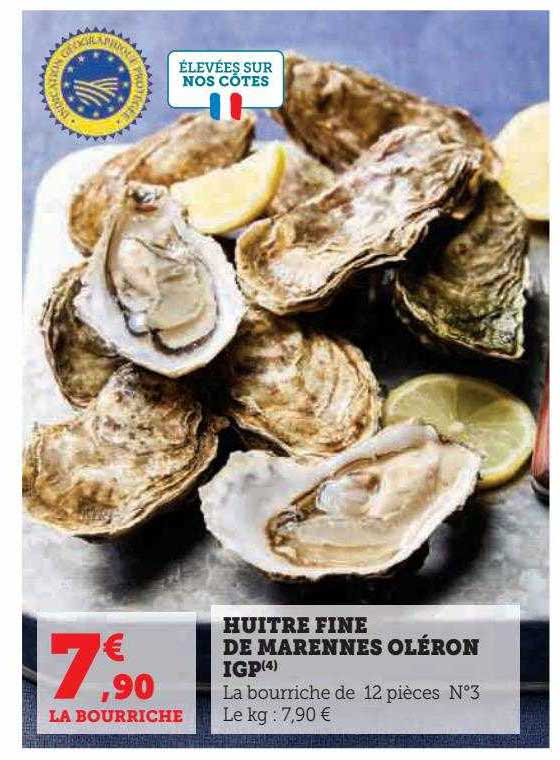 huître fine de marennes oléron igp