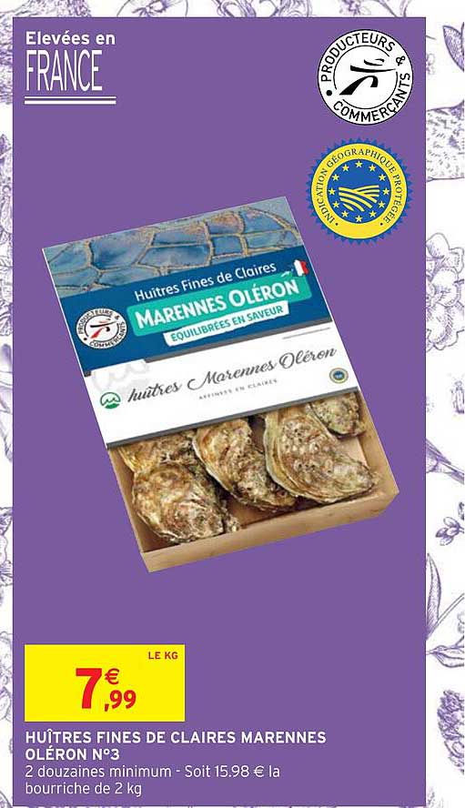 huîtres fines de claires marennes oléron n°3