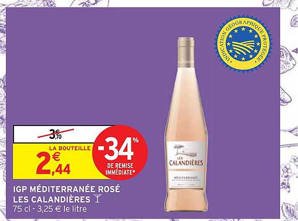Igp Méditerranée Rosé Les Calandières