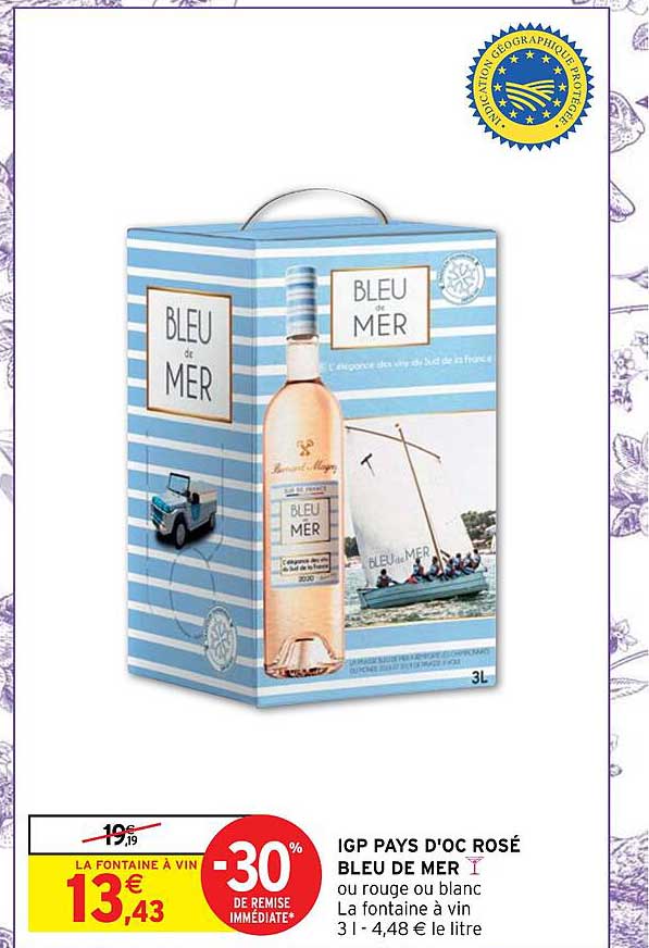 Igp Pays D'oc Rosé Bleu De Mer