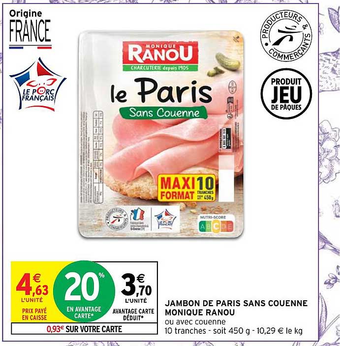 jambon de paris sans couenne monique ranou