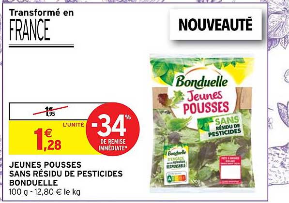 jeunes pousses sans résidu de pesticides bonduelle