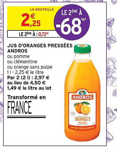 jus d'oranges pressées andros
