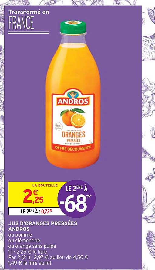 jus d'oranges pressées andros