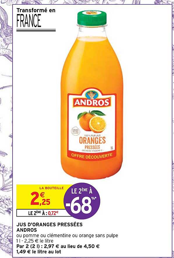 jus d'oranges pressées andros