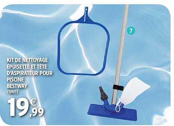 Kit De Nettoyage épuisette Et Tête D'aspirateur Pour Piscine Bestway