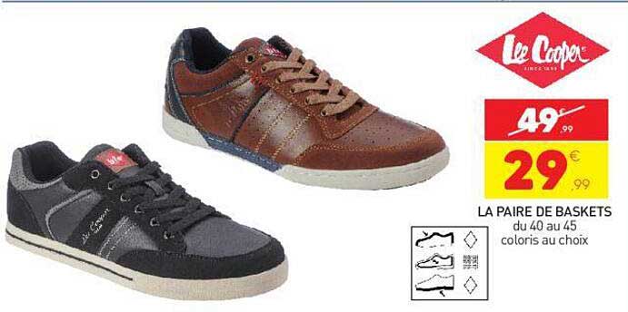 la paire de baskets lee cooper