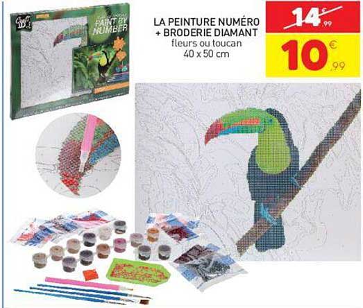 la peinture numéro + broderie diamant