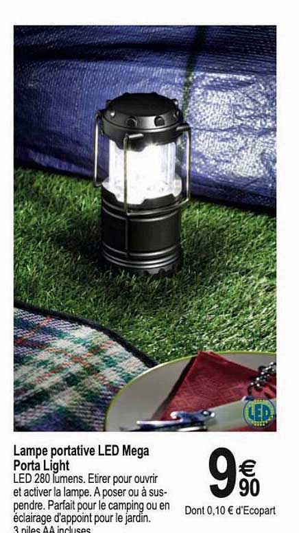 lampe portative led mega porta light
