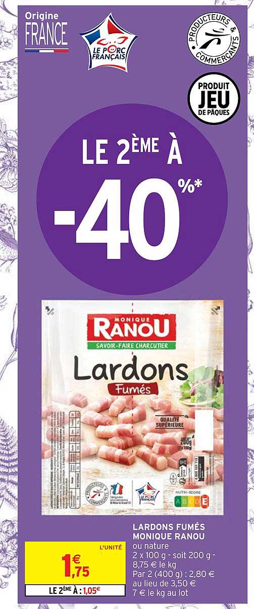 Lardons Fumés Monique Ranou