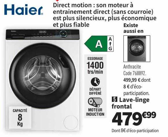 lave-linge frontal haier