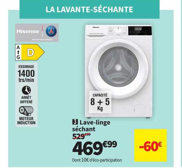 lave-linge séchant hisense