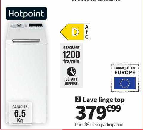 lave linge top hotpoint