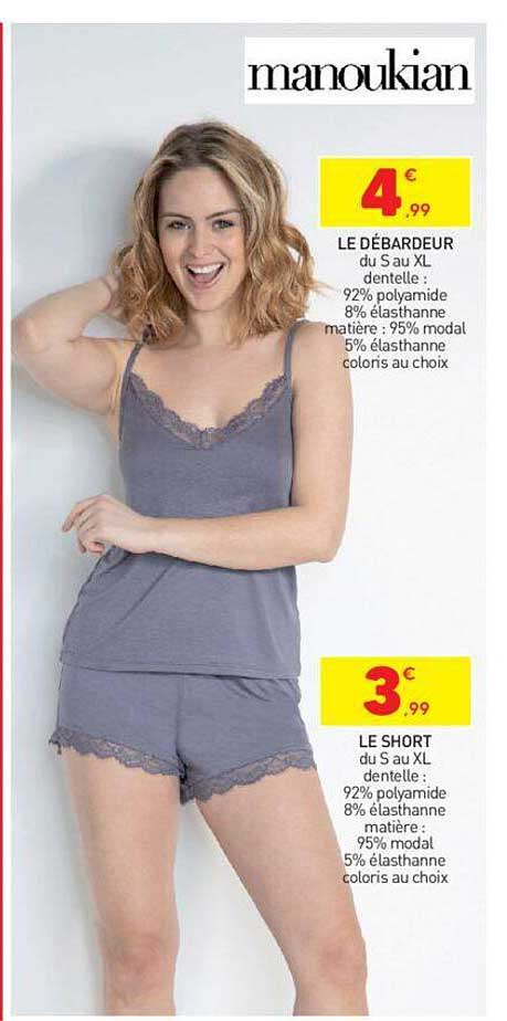 le débardeur, le short manoukian