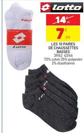 Les 10 Paires De Chaussettes Basses Lotto