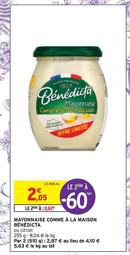 mayonnaise comme à la maison bénédicta