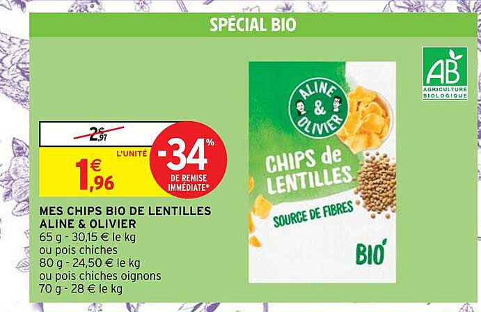 Mes Chips Bio De Lentilles Aline & Olivier